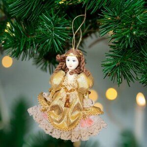 CHRISTMAS TREE DECORATION: OOAK vintage Handmade and Hand painted Doll